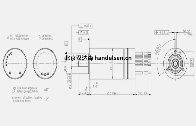 ECX TORQUE 22 L Ø22 mm，無(wú)刷，帶霍爾傳感器規(guī)格