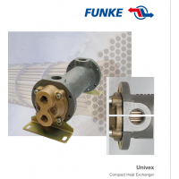 FUNKE 管殼式換熱器，主要用于冷卻液體，如潤滑油、以及通過飽和蒸汽加熱