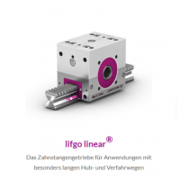 LEANTECHNIK 齒條齒輪箱lifgo?系列，有三種尺寸可供選擇