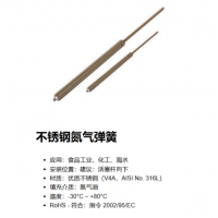 Weforma 不銹鋼氮氣彈簧，應用于食品工業(yè)、化工、海水行業(yè)